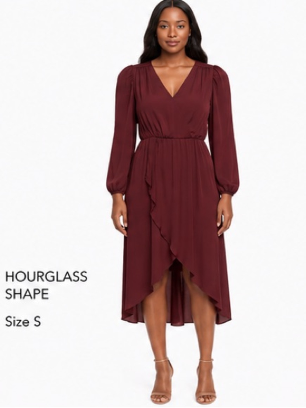 Express Deep Red Long Sleeve Dress Small